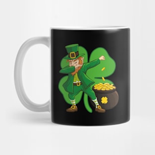 Dabbing Leprechaun St. Patricks Day Clover Shamrock Mug